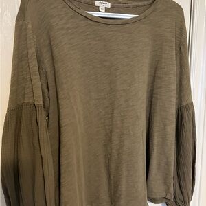 Dylan Khaki Women's Blouse